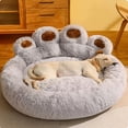 thumbnail image 1 of LSLJS Lit pour Chien Douillet et Confortable - Coussin de Lit pour Chien Chaud en Forme de Patte pour Toutes les Saisons, Cat Litter, 1 of 2