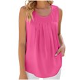 thumbnail image 1 of Birdeem T-Shirt Mode Femme Couleur Unie Col Rond Confortable Ample Sans Manches Blouse Décontractée, 1 of 12