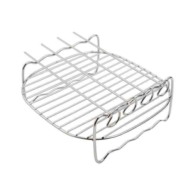 Friteuse à Air Chaud Gril à Double Couche Gril en Acier Inoxydable Accessoires pour Four Domestique