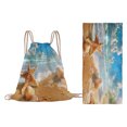 thumbnail image 2 of Two-In-One Microfiber Beach Towel Drawstring Bag | Super Absorbent Quick-Dry Bath Towel Backpack | Large 70X140Cm Lightweight Pool Party Towel for Adults Kids Teens | Travel Picnic Blanket, 2 of 7