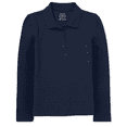 thumbnail image 1 of Unizone Uniforms Polo à Manches Longues pour Filles (Moyen, Bleu Marine), 1 of 6