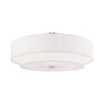 thumbnail image 3 of Bowery Hill 9.5" 5-Light Metal & Fabric Semi Flush in Brushed Nickel, 3 of 9