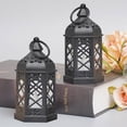 thumbnail image 2 of Becaristey 2pcs/set European Style Ambient Light Lanterns Decorative Indoor Size Desktop black*2PCS 1Set, 2 of 6