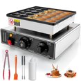 thumbnail image 1 of GDDGHS Mini Pancake Maker Machine, 25PCS Mini Dutch Pancake Baker Maker Commercial, Stainless Steel, Temp & Time Control, 110V 950W Commercial Pancak, 1 of 7