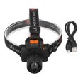 thumbnail image 3 of Lampe Frontale, Lampe Frontale à DEL à Angle Ajustable, Rechargeable par USB, Résistante aux Impacts, pour la Pêche, pour les Urgences, 3 of 8