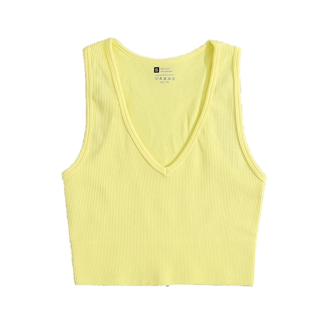 Tqcoqu Women's Solid Color V Neck Twisted Base Slim High Waist Shapewear Top