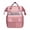 Pink, variant on Large Capacity Multifunctional Diaper Bag Backpack, Durable Water-Resistant Mother Baby Bag with Insulated Bottle Pocket, Portable Travel Backpack for Parents Outdoor Leisure with Anti-Theft