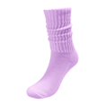thumbnail image 3 of XIAQUJ Socks Solid Color Crew Socks Colorful Lightweight Cotton Socks Stockings Purple One Size, 3 of 5