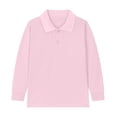 thumbnail image 4 of WUANDIXFA Chandails à Col Rond pour Tout-Petits Garçons Chemise Garçon T-Shirt à Manches Longues T-Shirt en Coton pour Enfants École Filles Chemise à Col Robe de Base Rose Pâle,11-12 Ans, 4 of 5