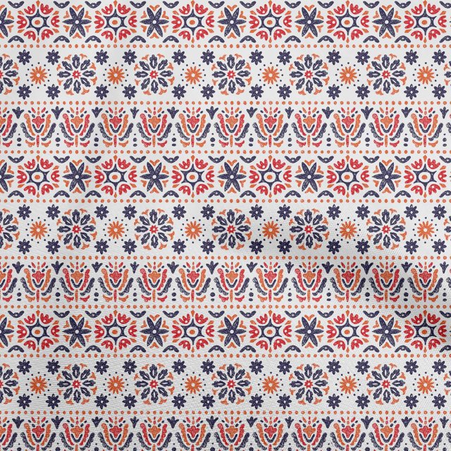 oneOone Silk Tabby Orange Fabric Asian Block Craft Project Decor Fabric Printed by The Yard 42 Inche Wide-9045