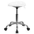 thumbnail image 3 of Vibrant White Tractor Seat and Chrome Stool, 3 of 9