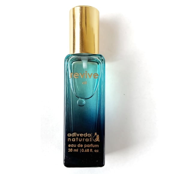 Adiveda Natural Revive Eau De Parfum For Men & Women 20ml, 0.6 Fl.oz. | With Spicy, Woody, Musky Notes | Long Lasting Unisex Fragrance | Pocket Perfume | Travel Size Fragrance