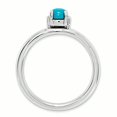 thumbnail image 2 of Bague en Argent Sterling Stackable Expressions Turquoise Poli Taille 10, 2 of 3