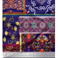 thumbnail image 1 of Soimoi Rayon Crepe Fabric Floral & Damask Patchwork Decor Fabric Printed Yard 46 Inch Wide, 1 of 3