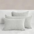 thumbnail image 4 of Pemberly Row Transitional Gray Finish Cotton Linen Blend Euro Sham, 4 of 6