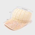 thumbnail image 2 of Studded Rhinestone Crystals Ponytail Hat Bling Mesh Baseball Caps for Women Fashionable Open Top Sun Hats Black 2, 2 of 6