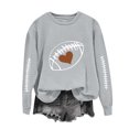thumbnail image 2 of Meichang Chandail de Football pour Femmes, Coupe Ample, Manches Longues, Col Ras du Cou, Chandails Graphiques, Coupe Ample, Automne Hiver, Chandail à Enfiler Décontracté, Vêtements pour le Dimanche Jour de Match, 2 of 5