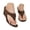 Brown, variant on Women's Low Wedge Sandals Trendy Dressy Open Toe Summer Retro Suede Beach Flip Flops Thong Heeled Sandals Brown Size 6