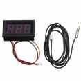 thumbnail image 2 of Dc 12V Led Digital Thermometer Temp Sensor Meter Probe -50 ~ 110°C Detector Blue, 2 of 9