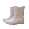thumbnail image 1 of Gray Mens Rain Boots With Solid Color Letter Design Waterproof Low Top Rubber Comfortable For Spring Summer Casual Outdoor Wear Size 40, 1 of 7