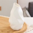 thumbnail image 1 of Plastic Vase with Ceramic Appearance, Shatterproof Decorative Flower Pot for Wedding Dining Table Bookshelf Home Office Decor, 1 of 6