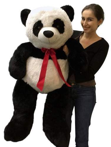 Big Stuffed Panda 48 Inch Soft Large 4 Foot Teddy Bear Big Plush Animal