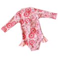 thumbnail image 4 of Akiihool Long Sleeve Bathing Suit Girls' Girls’ Performance Escape Swim Tech Back Athletic One Piece Pool Swimsuit (Pink,12-18 Months), 4 of 4