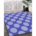thumbnail image 3 of Ahgly Company Tapis d'Intérieur Lavable en Machine Carré Bleu Denim, 4 Pieds Carré, 3 of 7