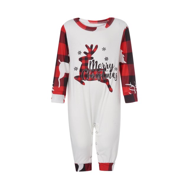 Diconna Ensemble de Pyjamas de Noël de la Famille Ensemble Imprimé Pyjamas de Bande Dessinée Correspondant Ensemble de Pyjamas de Fête de Famille de Noël