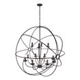 thumbnail image 1 of CWI Lighting Arza 12 Light Up Chandelier With Brown Finish, 1 of 4