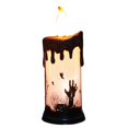 thumbnail image 1 of Electric Candle Battery Operated Glowing Power Saving Horror Waterproof Festival Props Safe Halloween Ornament Ghost Hand Skeleton Castle LED Candle Party Supplies, 1 of 8