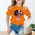thumbnail image 2 of PMVFHDE Hauts pour Filles Hauts pour Fille Hauts pour Fille T-Shirts Tendance pour Fille T-Shirts Graphiques pour Filles T-Shirts Graphiques pour Enfant T-Shirt Graphique pour Filles Col Rond Manches Courtes T-Shirt Orange, 11-12 Ans, 2 of 5