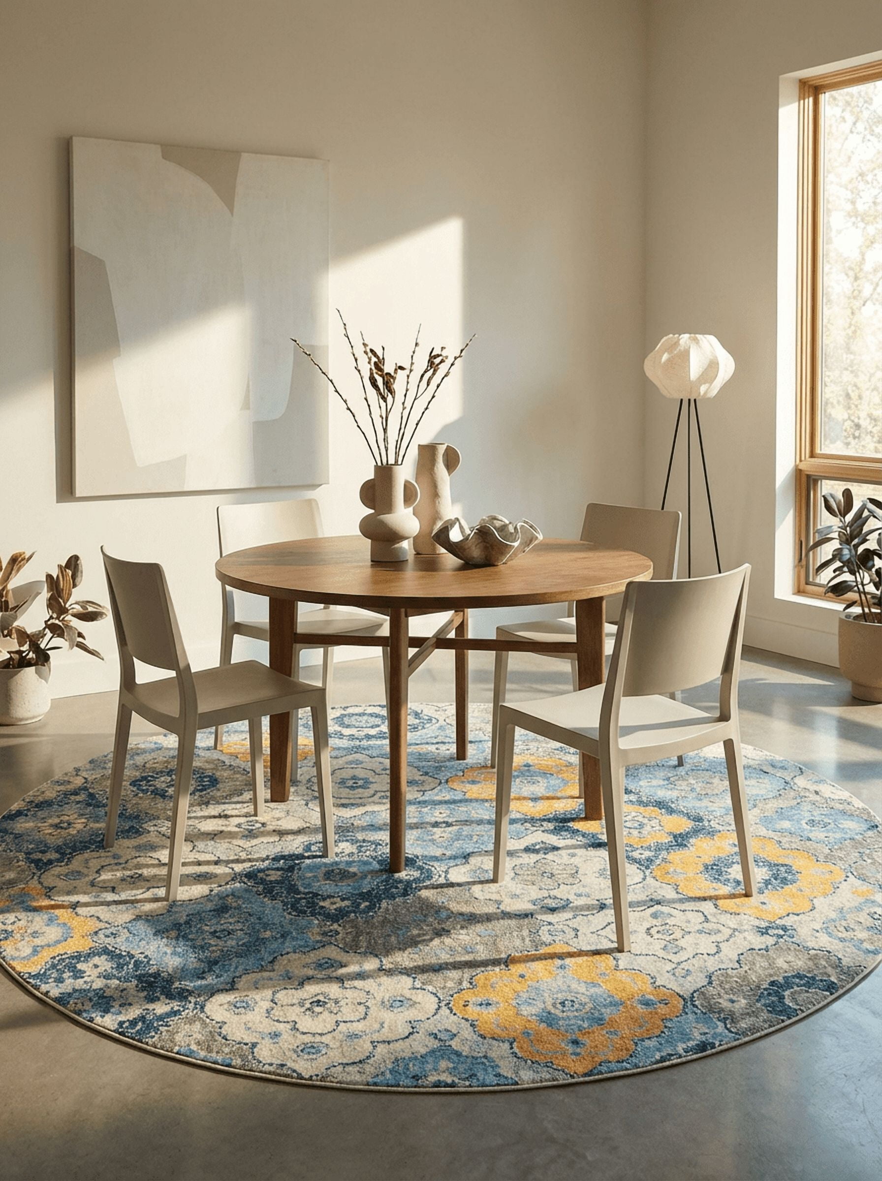 Tapis floral moderne de la collection Savannah Rug Branch
