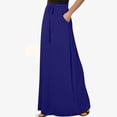 thumbnail image 4 of FAIWAD Women's Elastic High Waisted Maxi Skirt Drawstring Loose Casual Basic A-Line Skirts with Pockets, 4 of 8
