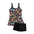thumbnail image 2 of Weiqiqre Two Piece Swimsuit for Women Two Piece Bathing Suits Tummy Control Long Torso Tank Tops with Shorts, 2 of 4