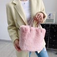 thumbnail image 2 of LHSHID Luxury Handbag High Quality Artificial Plush Rabbit Hair Shoulder Bag Super Soft Fashion Shopping Bag Large Capacity Bucket Bag, 2 of 6