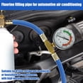 thumbnail image 3 of Boyau de Recharge de Réfrigérant Professionnel R134a Auto-Obturant Boyau de Recharge avec Jauge et Filetages Acme de 1/2 Boyau de Recharge Stable pour Climatiseur pour Système Réfrigérant AC, 3 of 9