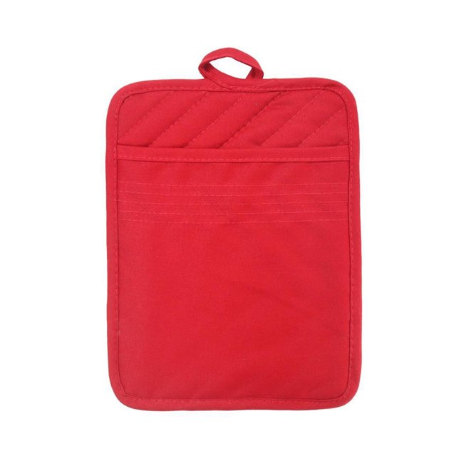 VogueV Gant de Four Résistant à la Chaleur - Coussin d'Isolation de Cuisson en Coton Matelassé Rouge