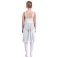 thumbnail image 2 of Oyolan Robe de Danse Ballet Sans Manches en Maille Transparente pour Filles, Blanc 8, 2 of 7