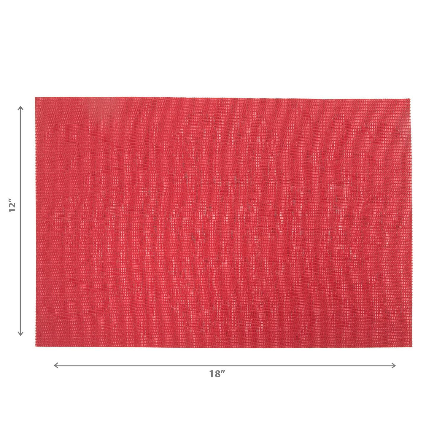 IH Casa Decor Vinyl Placemat Damask Red - Ensemble De 12