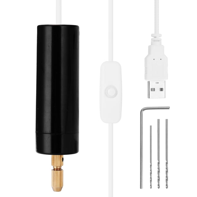 Labymos Moulin Électrique Portatif à Main Mini Multifonction USB Mini Perceuse Électrique Carte de Circuit en Bois Plastiques