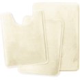 thumbnail image 2 of Clara Clark Bath Mat Set \u2013 Memory Foam Bath Mat - Soft Bathroom Rug - Non Slip and Super Absorbent - Fast Drying Machine Washable Bath Mat Set of 3 - Large, Small, and Contour Sizes - White, 2 of 8