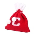 thumbnail image 2 of JWshufel Christmas Decorations Christmas Ornaments Embroidered Knitted Gift Bags Letter Pattern Candy Storage Reusable Mini Hanging Bags Suit for Tree or Stocking Adds Festive 6.2in Red, 2 of 9