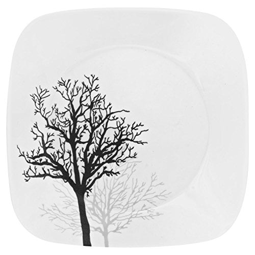 Refurbished Corelle 1119416 Square Timber Shadows 8.75 Lunch Plate (Set of 4)