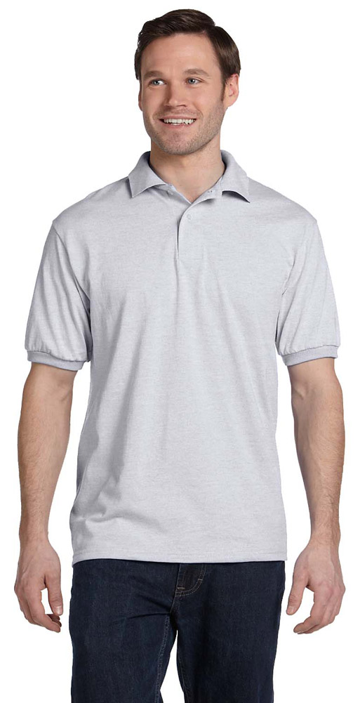 Hanes 054 EcoSmart Polo pour Hommes - Cendre - Grand