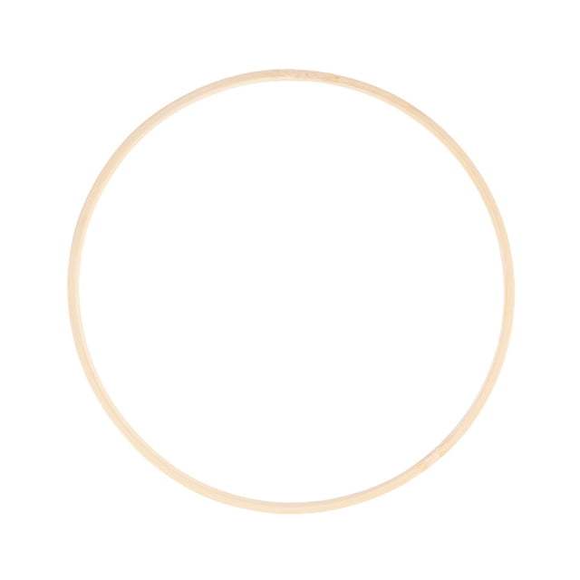 MasteelfCA Anneau en Macramé en Bois Floral Attrape-Rêves Cercle Bricolage Bambou Anneau Rond pour Ventilateur