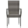 thumbnail image 2 of vidaXL Chaises d'Extérieur Empilables 2 Pcs Gris en Rotin Synthétique, 2 of 5