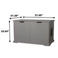 thumbnail image 3 of Merry Products Pet Cat Washroom Storage Bench with Removable Wall, Gray, 3 of 7