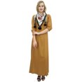 thumbnail image 3 of Bimba Robe Maxi Bohème Brun Pâle pour Femme avec Foulard à Franges Tenue Décontractée-20, 3 of 9