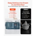 thumbnail image 3 of VEVOR 1.5 QT Automatic Ice Cream Maker with Built-in Compressor No Pre-freezing, 3 of 9